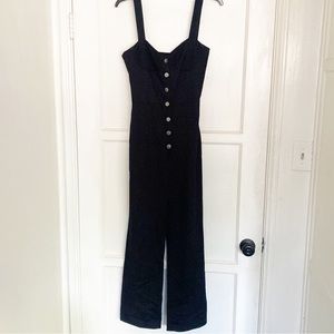 Reformation Bustier Style Button Front Jumpsuit